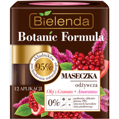Miniaturka artykułu - BIELENDA BOTANIC FORMULA Maseczka odżywcza Olej z Granatu + Amarantus, 50ml