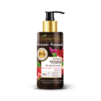 Miniaturka artykułu - BIELENDA BOTANIC FORMULA Kremowy olejek do mycia twarzy Olej z Granatu + Amarantus, 140 ml