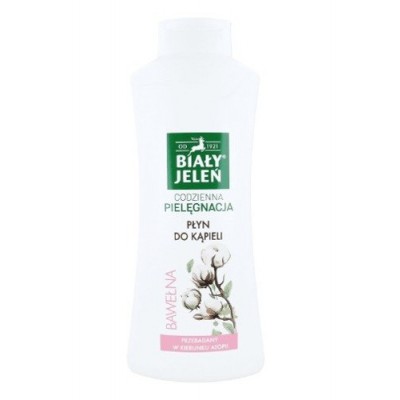 Miniaturka artykułu - BIAŁY JELEŃ płyn do kąpieli BAWEŁNA, 750ml 