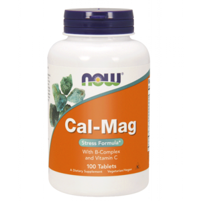 Miniaturka artykułu - NOW FOOD Cal-Mag Stress Formula with B-Complex and Vitamin C, 100 kaps.