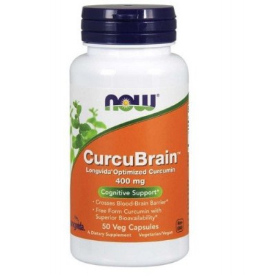 Miniaturka artykułu - NOW CurcuBrain LongVida, 400mg, 50 kapsułek