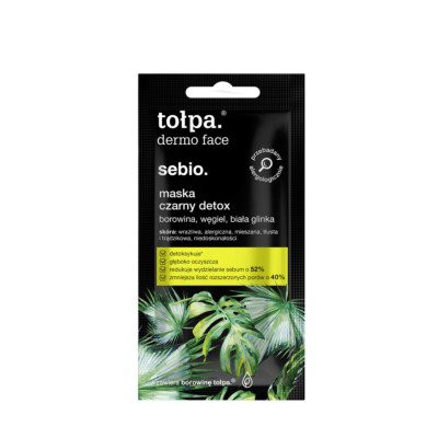 Miniaturka artykułu - tołpa sebio, maska czarny detox, 8 ml
