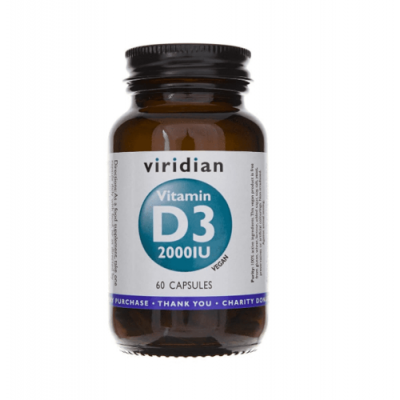Miniaturka artykułu - VIRIDIAN Witamina D3 2000IU, 60 kaps.
