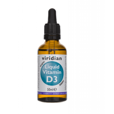 Miniaturka artykułu - VIRIDIAN Witamina D3 w płynie, 50ml