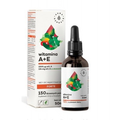 Miniaturka artykułu - Witamina A + E Forte MCT-Oil krople, 50ml