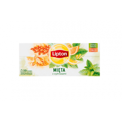 Miniaturka artykułu - LIPTON Mięta z cytrusami, 20 torebek