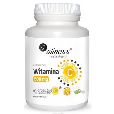 Miniaturka artykułu - ALINESS Witamina C 500mg, 100 kapsułek