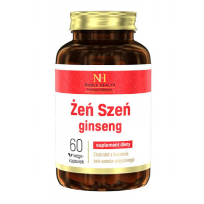 Miniaturka artykułu - Noble Health Żeń-Szeń ginseng, 60 kaps.
