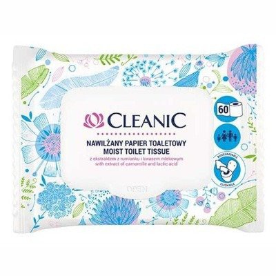 Miniaturka artykułu - CLEANIC Intimate Papier toaletowy nawilżany, 60 szt.