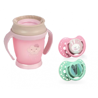 Miniaturka artykułu - LOVI Kubek 360&deg;  m1/589, 250ml + Smoczki 22/860girl