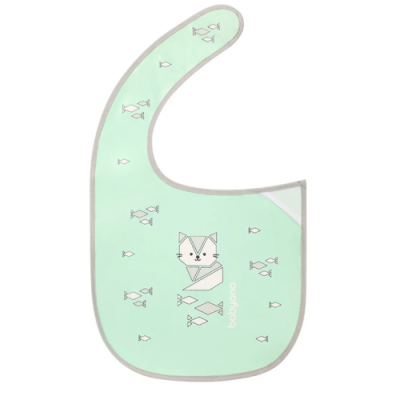 Miniaturka artykułu - BABYONO Śliniak PU SILK EFFECT CAT 830/02