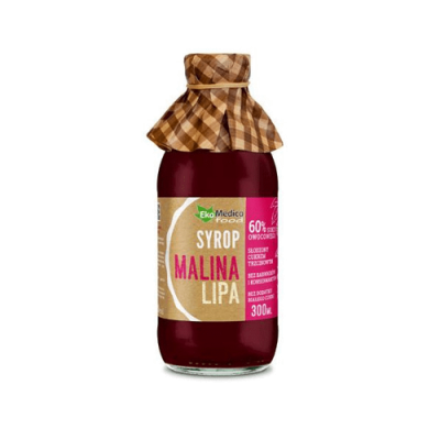 Miniaturka artykułu - Ekamedica FOOD Syrop Malina Lipa, 300ml