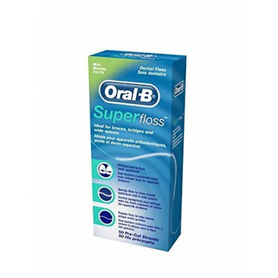 Miniaturka artykułu - Oral-b SUPER FLOSS nić dentystyczna 50 odcink&oacute;w/ 30m, 1op.