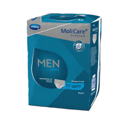 Miniaturka artykułu - MoliCare &reg; Premium MEN PANTS 7 kropli M Majtki chłonne, 8 szt.
