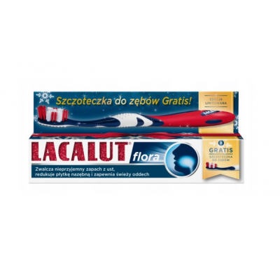 Miniaturka artykułu - Lacalut flora 75ml + szczoteczka do zęb&oacute;w
