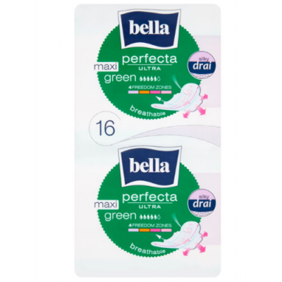 Miniaturka artykułu - Bella perfecta ultra green maxi podpaski, 16szt.