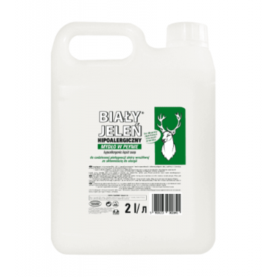 Miniaturka artykułu - BIAŁY JELEŃ Mydło w płynie zapas, 2 L