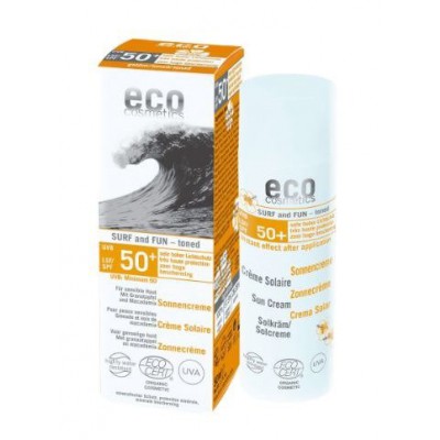 Miniaturka artykułu - ECO COSMETICS Surf & Fun Krem na słońce SPF 50+, 50 ml