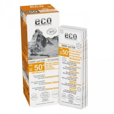 ECO Krem na słońce SPF 50+ Snow & Fun, 10 saszetek x 2 ml