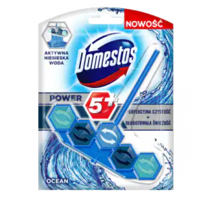 Miniaturka artykułu - DOMESTOS Power 5+ kostka toaletowa niebieska woda