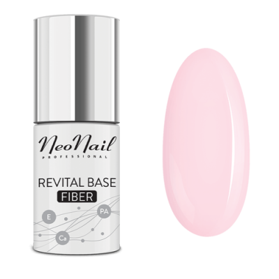 Miniaturka artykułu - NeoNail-Lakier Hybrydowy Revital Base Fiber - 7650-7 Rosy Blush, 7,2ml