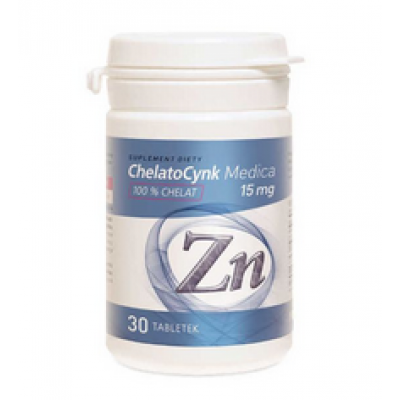Miniaturka artykułu - Chelato Cynk Medica 15 mg, 30 tabl.