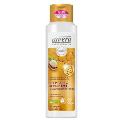 Miniaturka artykułu - LAVERA Szampon odżywczo-regenerujący 2w1, 250 ml