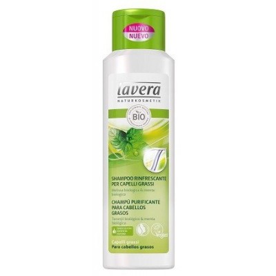 Miniaturka artykułu - LAVERA Szampon odświeżający do włos&oacute;w przetłuszczających się, 250 ml