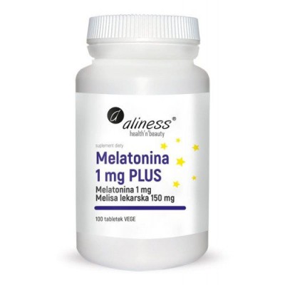Miniaturka artykułu - ALINESS Melatonina 1mg Plus, 100 tabletek