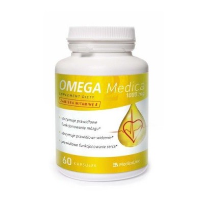 Miniaturka artykułu - Omega Medica 1000mg, 60 kapsułek ALINESS MEDICALINE