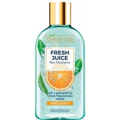 Miniaturka artykułu - BIELENDA FRESH JUICE Nawilżający płyn micelarny Pomarańcza, 100 ml