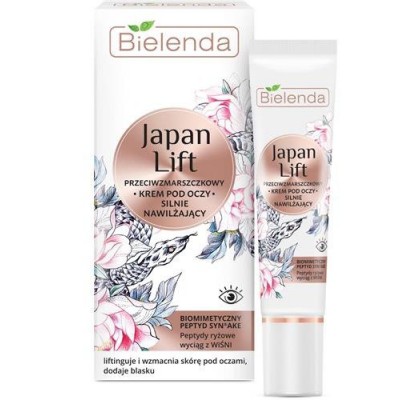 BIELENDA JAPAN LIFT Silnie nawilżający krem przeciwzmarszczkowy pod oczy, 15 ml