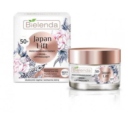 Miniaturka artykułu - BIELENDA JAPAN LIFT Liftingujący krem przeciwzmarszczkowy 50+ Dzień  SPF 6, 50 ml