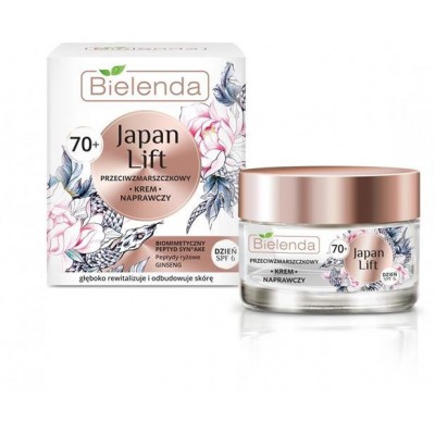 Miniaturka artykułu - BIELENDA JAPAN LIFT Naprawczy krem przeciwzmarszczkowy 70+ Dzień SPF 6, 50 ml