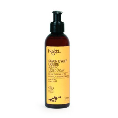 Miniaturka artykułu - NAJEL Mydło z Aleppo w płynie Rumianek i Mi&oacute;d, 200ml
