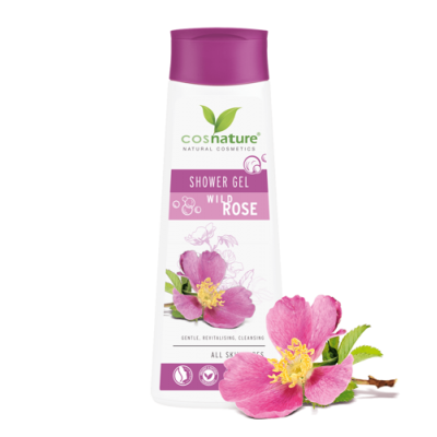 Miniaturka artykułu - COSNATURE Naturalny, odżywczy żel pod prysznic z dziką r&oacute;żą, 250 ml 