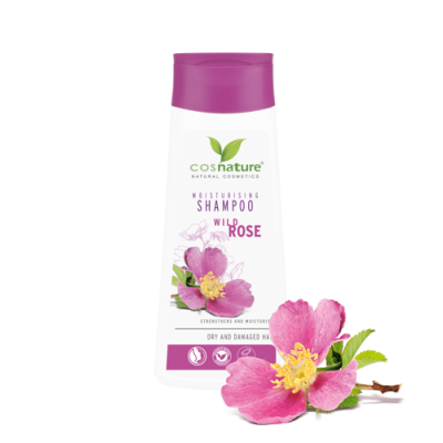 Miniaturka artykułu - COSNATURE, Naturalny nawilżający szampon do włos&oacute;w z dziką r&oacute;żą, 200ml