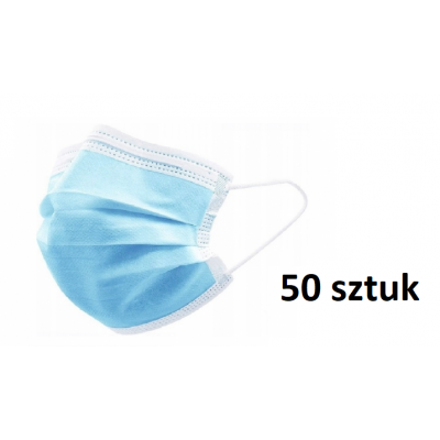 Miniaturka artykułu - MEDTRUE Maska Medyczna, 50 sztuk
