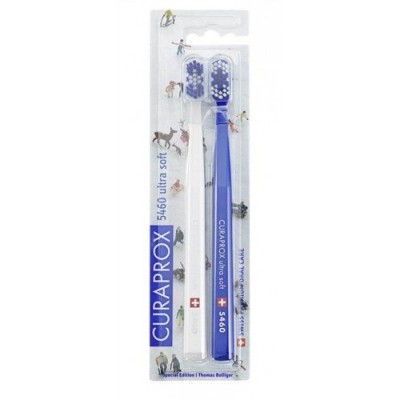 Miniaturka artykułu - CURAPROX CS 5460 Winter 2019 Blue Szczoteczki do zęb&oacute;w, 2 sztuki