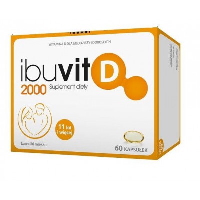 Miniaturka artykułu - Ibuvit D 2000 kapsułki miękkie, 60 kaps.