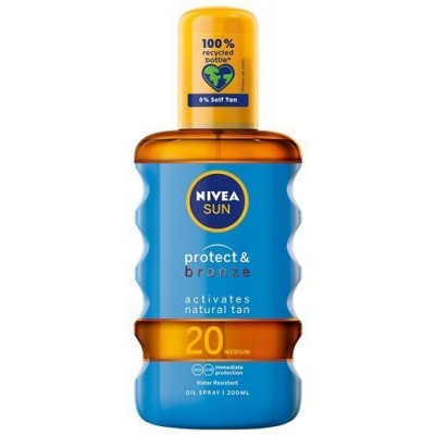 Miniaturka artykułu - NIVEA SUN Protect&bronze spray do opalania SPF20, 200ml