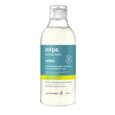 Miniaturka artykułu - TOŁPA Dermo Face Sebio  Płyn micelarny normalizujący, 400ml