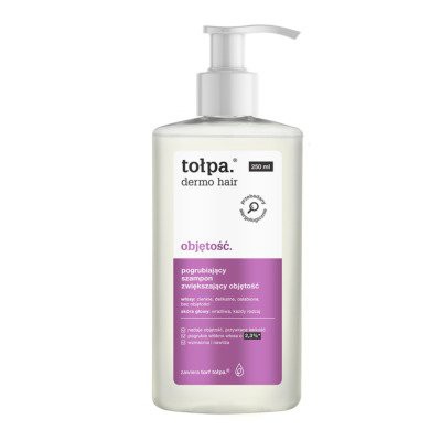 Miniaturka artykułu - TOŁPA dermo hair, objętość, pogrubiający szampon zwiększający objętość, 250ml