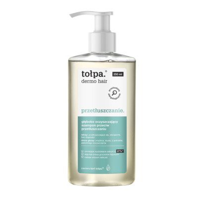 Miniaturka artykułu - TOŁPA dermo hair, głęboko oczyszczający szampon przeciw przetłuszczaniu, 250ml
