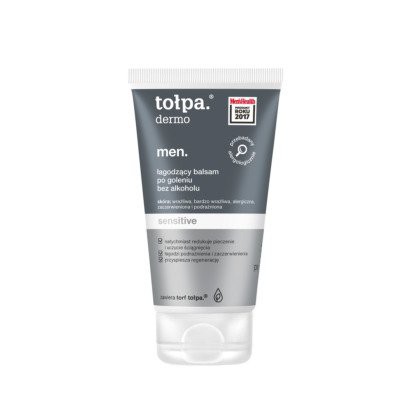 Miniaturka artykułu - TOŁPA men, sensitive, łagodzący balsam po goleniu, 125ml