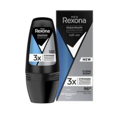 Miniaturka artykułu - REXONA MEN Maximum Protection Clean Scent Antyperspirant w kulce dla mężczyzn, 50ml