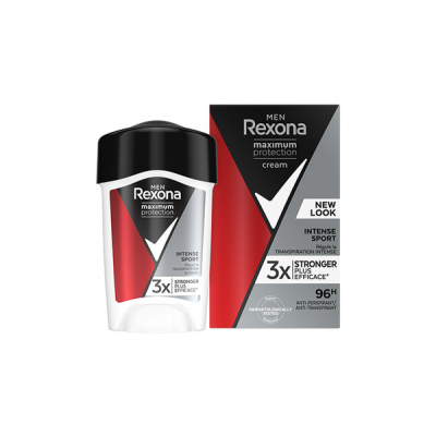 Miniaturka artykułu - REXONA MAN Protection Intense Sport Kremowy antyperspirant w sztyfcie dla mężczyzn, 45 ml