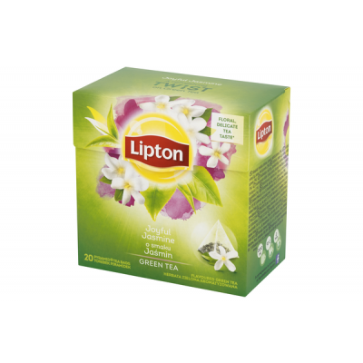 Miniaturka artykułu - LIPTON Herbata zielona, Jaśmin, 34 g (20 torebek) 