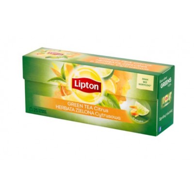 Miniaturka artykułu - LIPTON Zielona herbata cytrusowa, 25 torebek