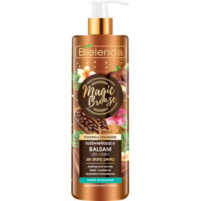 Miniaturka artykułu - BIELENDA MAGIC BRONZE Rozświetlający balsam do ciała ze złotą perłą, 250ml